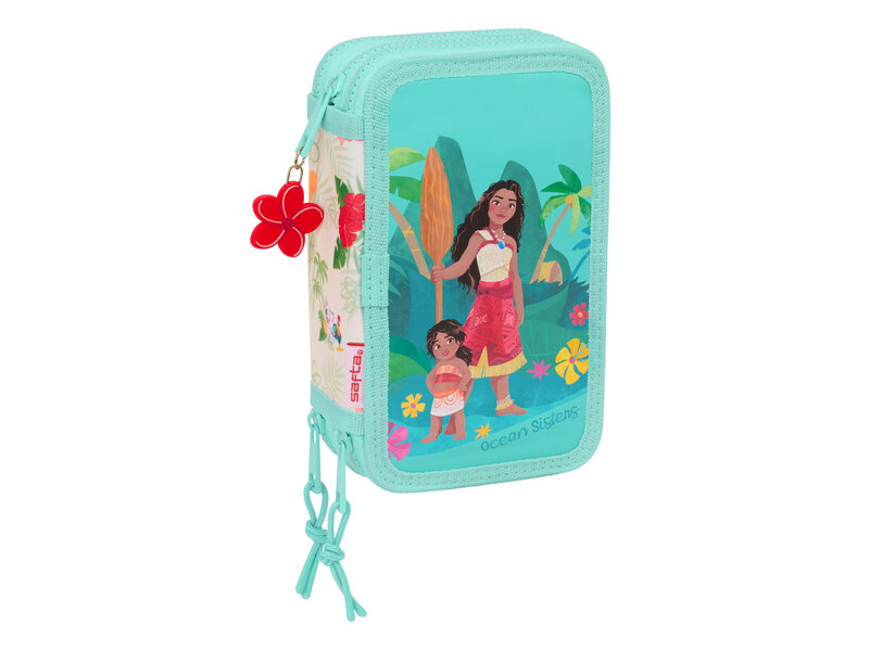 Disney Vaiana Gefülltes Federmäppchen, Ocean Sisters – 36 Stück – 19,5 x 12,5 x 5,5 cm – Polyester