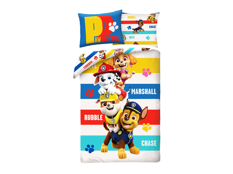 PAW Patrol Housse de couette, Team - Simple - 140 x 200 cm / 70 x 90 cm - Coton