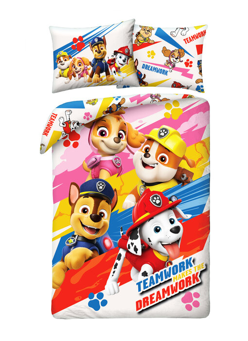 PAW Patrol Housse de couette Teamwork 140 x 200 cm / 70 x 90 cm Coton