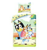 Bluey Bettbezug, Family Time - Einzelbett - 140 x 200 cm / 70 x 90 cm - Baumwolle