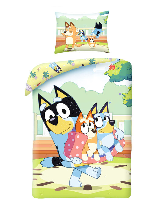 Bluey Housse de couette Family Time 140 x 200 cm / 70 x 90 cm Coton