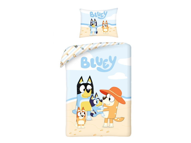 Bluey Duvet cover, Beach Time - Single - 140 x 200 cm / 70 x 90 cm - Cotton