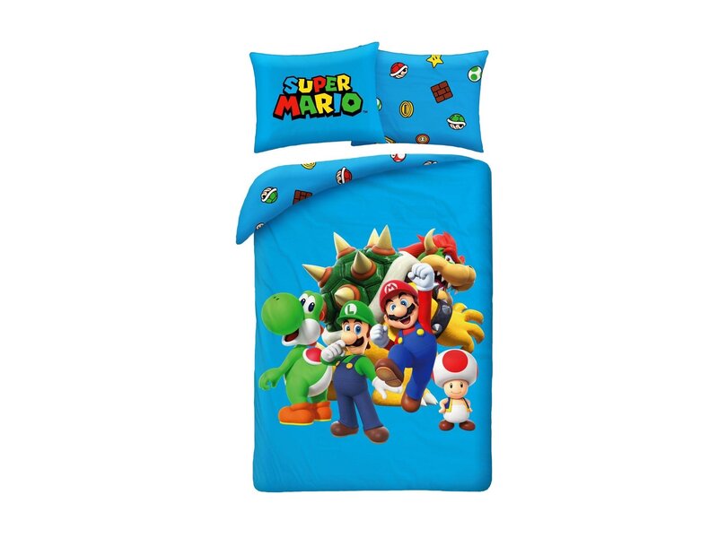 Super Mario Duvet cover Squad - Single - 140 x 200 + 70 x 90 cm - Polyester