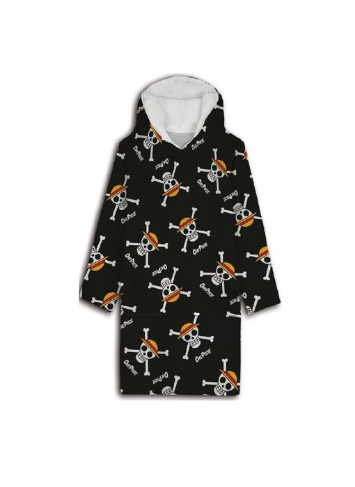 One Piece Couverture polaire à capuche Skull  adulte en polyester (taille unique)