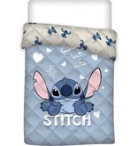 Disney Lilo & Stitch Tagesdecke, Herzen - 140 x 200 cm - Polyester
