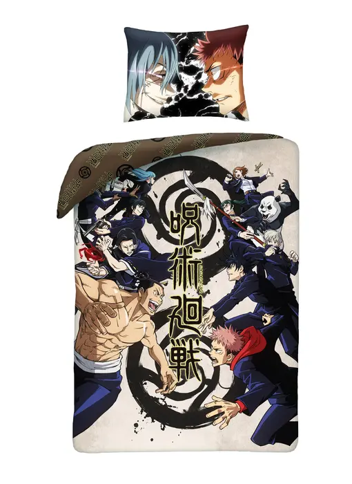 Jujutsu Kaisen Housse de couette - Simple - 140 x 200 cm / 70 x 90 cm - Polyester