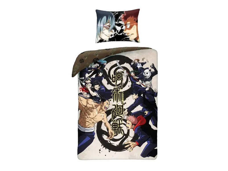 Jujutsu Kaisen Housse de couette - Simple - 140 x 200 cm / 70 x 90 cm - Polyester