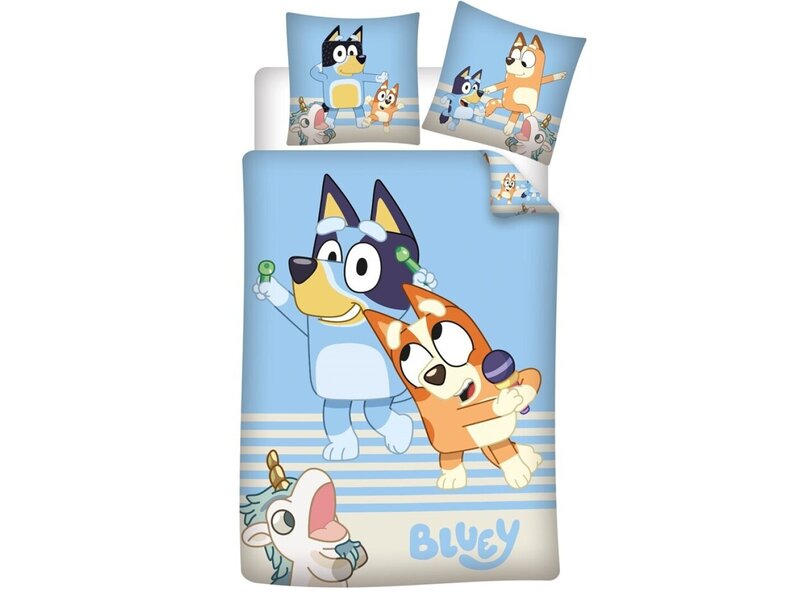Bluey Duvet cover, Unicorn - Single - 140 x 200 / 65 x 65 cm - Cotton