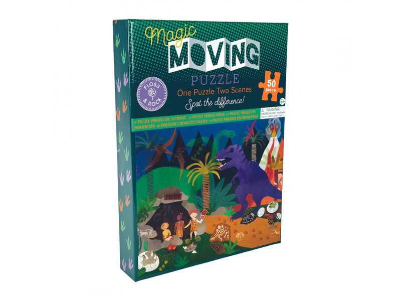 Floss & Rock Puzzle, Dino - 50 pieces - approx. 50 x 40 cm - 3D effect