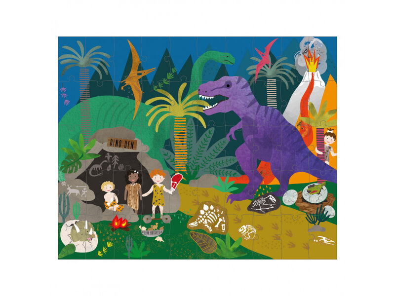 Floss & Rock Puzzle, Dino - 50 pieces - approx. 50 x 40 cm - 3D effect