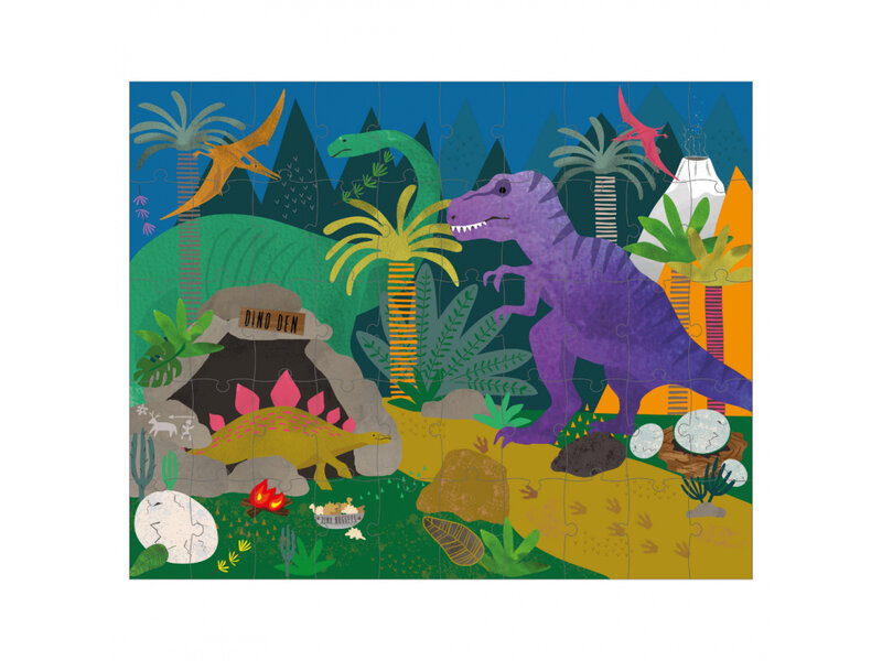 Floss & Rock Puzzle, Dino - 50 pièces - environ 50 x 40 cm - effet 3D