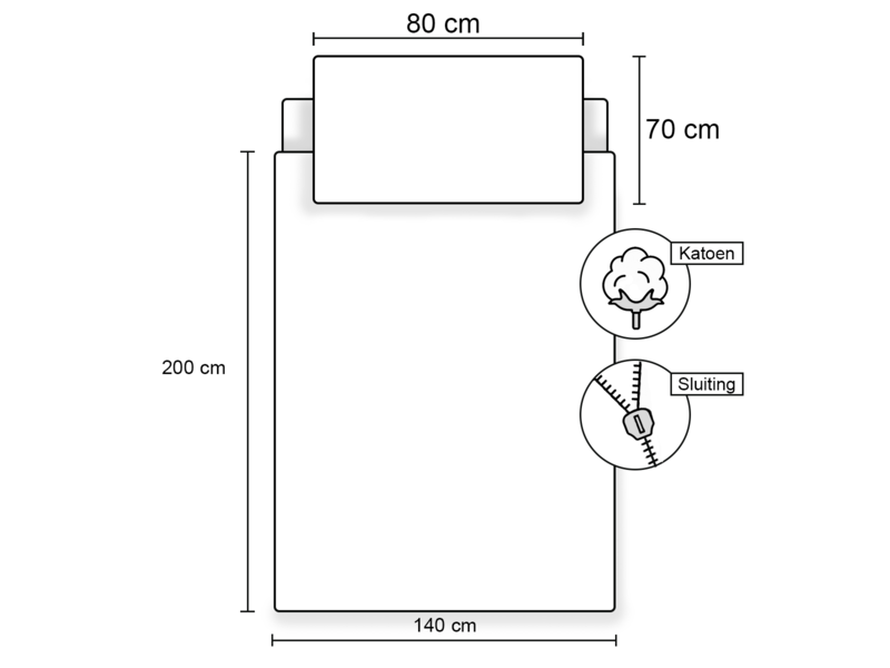 Pokémon Duvet cover, Icon - Single - 140 x 200 + 70 x 80 cm - Cotton