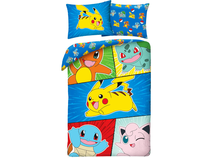 Pokémon Housse de couette, Jigglypuff - Simple - 140 x 200 cm / 70 x 90 cm - Coton