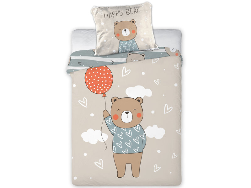 Cuddles BABY-/Kleinkind-Bettbezug, Bär - 100 x 135 cm / 40 x 60 cm - Baumwolle