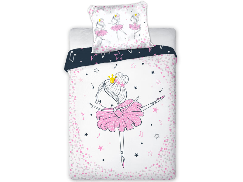 Cuddles BABY / Toddler duvet cover, Ballerina - 100 x 135 cm / 40 x 60 cm - Cotton
