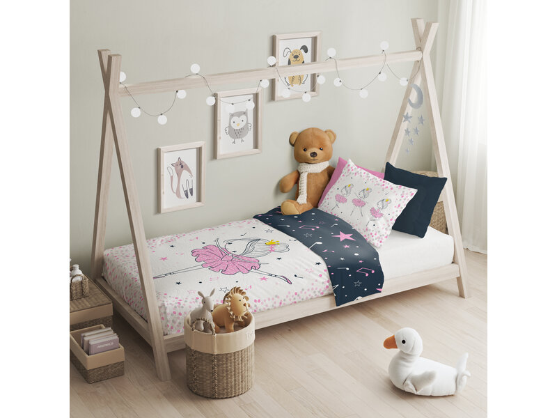 Cuddles BABY / Toddler duvet cover, Ballerina - 100 x 135 cm / 40 x 60 cm - Cotton