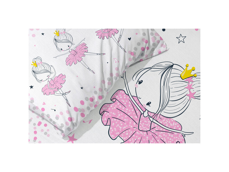 Cuddles BABY / Toddler duvet cover, Ballerina - 100 x 135 cm / 40 x 60 cm - Cotton