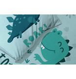 Cuddles Housse de couette BÉBÉ / Enfant, Dinosaure - 100 x 135 cm / 40 x 60 cm - Coton