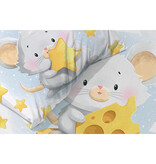 Cuddles Housse de couette BÉBÉ / Enfant, Souris - 100 x 135 cm / 40 x 60 cm - Coton