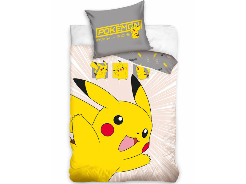 Pokémon Dekbedovertrek, Icon - Eenpersoons - 140 x 200 + 70 x 80 cm - Katoen