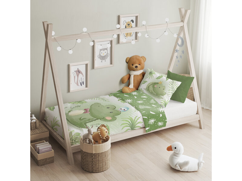 Cuddles BABY / Toddler duvet cover, Croc - 100 x 135 cm / 40 x 60 cm - Cotton