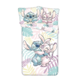 Disney Lilo & Stitch Housse de couette, Feuilles - Simple - 140 x 200 cm / 60 x 80 cm - Coton