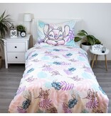 Disney Lilo & Stitch Dekbedovertrek, Leaves - Eenpersoons - 140 x 200 cm / 60 x 80 cm - Katoen
