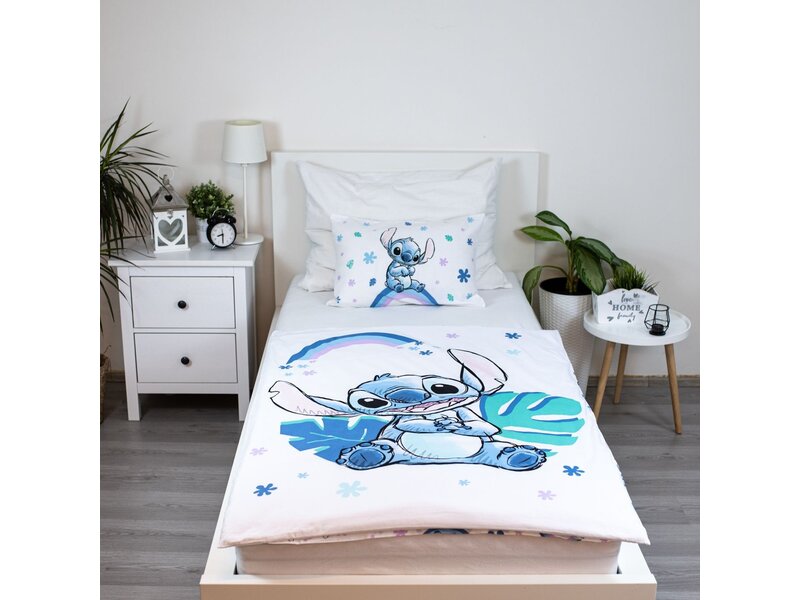 Disney Lilo & Stitch BABY Dekbedovertrek, Regenboog - 135 x 100 + 40 x 60 cm - Katoen