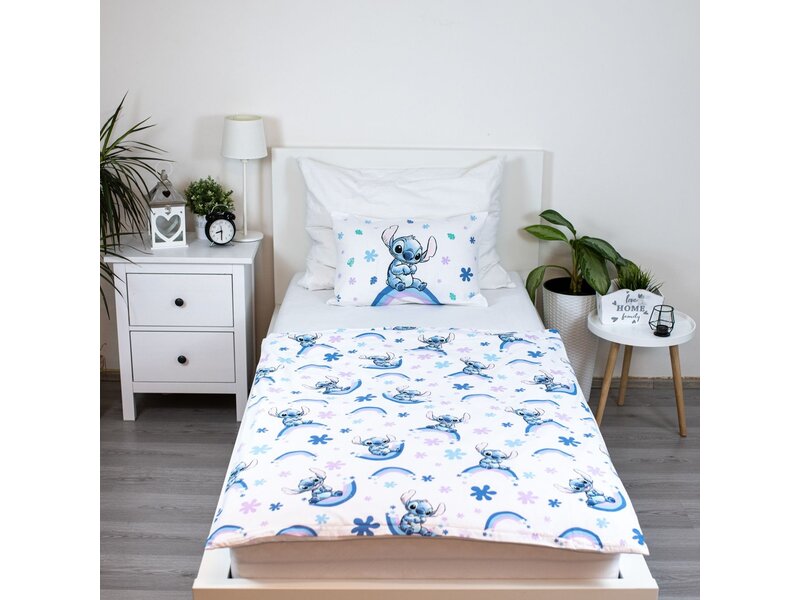 Disney Lilo & Stitch BABY Dekbedovertrek, Regenboog - 135 x 100 + 40 x 60 cm - Katoen