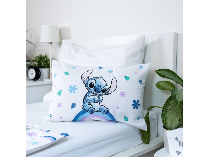 Disney Lilo & Stitch BABY Dekbedovertrek, Regenboog - 135 x 100 + 40 x 60 cm - Katoen