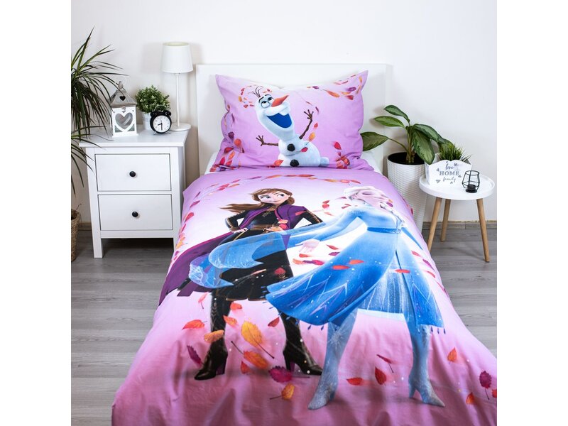 Disney Frozen Housse de couette, Magical Time - 140 x 200 + 60 x 80 cm - Coton