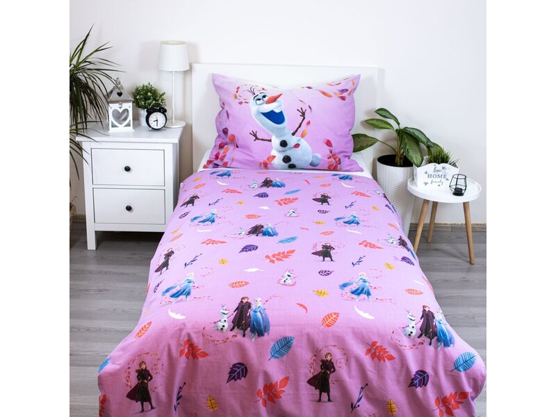 Disney Frozen Housse de couette, Magical Time - 140 x 200 + 60 x 80 cm - Coton