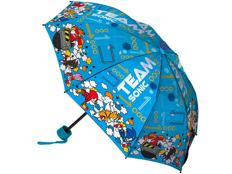 Sonic the Hedgehog Regenschirm, Team - Ø 90 x 24/55 cm - Polyester