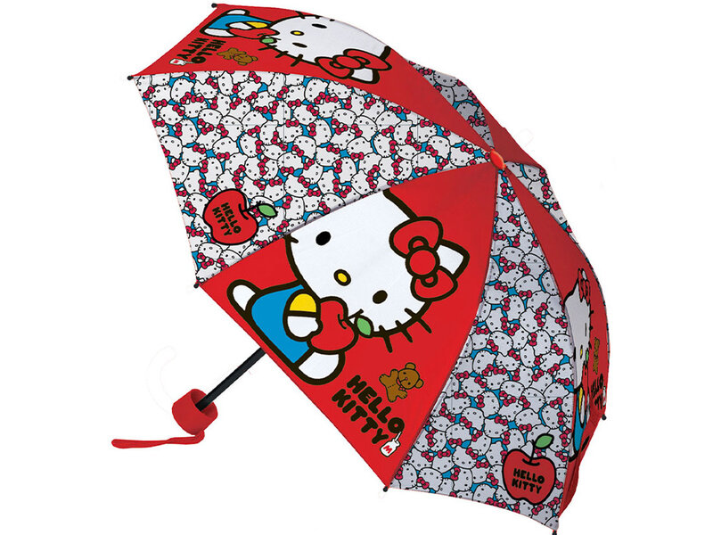 Hello Kitty Paraplu, Apple - Ø 90 x 24/55 cm - Polyester