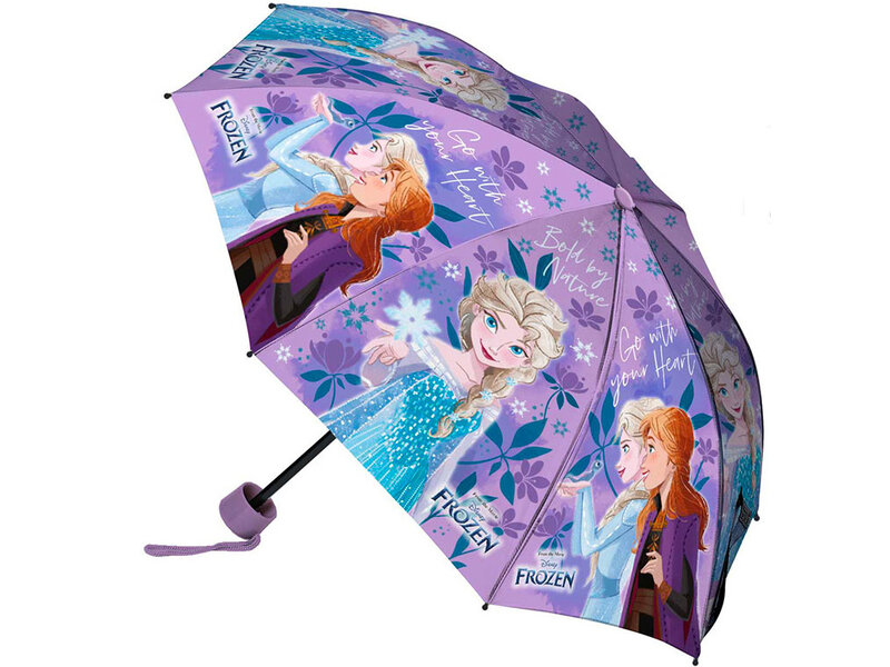 Disney Frozen Paraplu, Go with your Heart - Ø 90 x 24/55 cm - Polyester