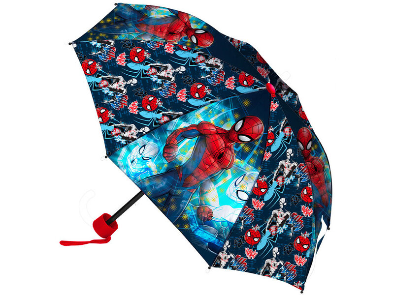 SpiderMan Paraplu, True Hero - Ø 90 x 24/55 cm - Polyester