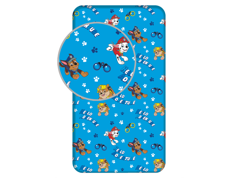 PAW Patrol Spannbetttuch, Friends – Einzelbett – 90 x 200 cm – Baumwolle