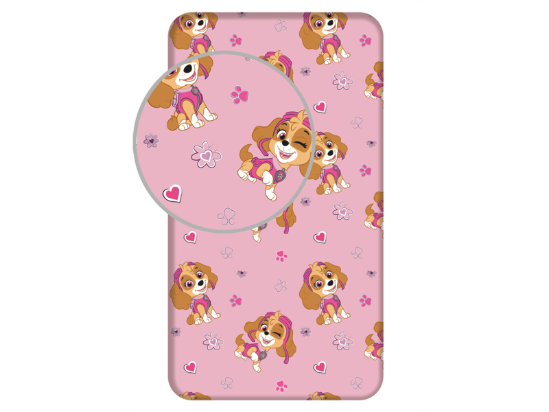 PAW Patrol Hoeslaken, Skye - Eenpersoons - 90 x 200 cm - Katoen