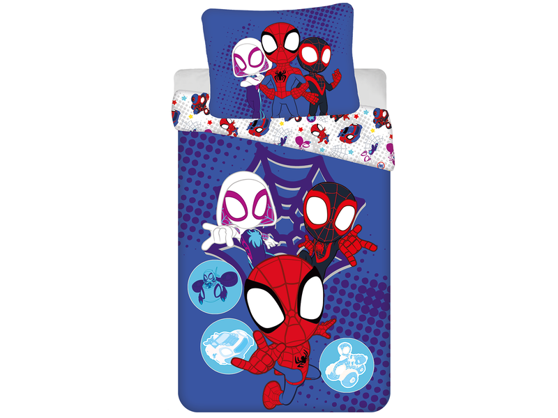 Spidey Housse de couette Friends - Single - 140 x 200 cm / 70 x 90 cm - Coton