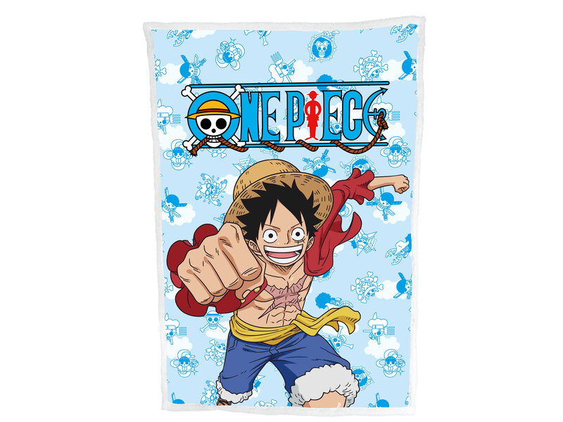 One Piece Sherpa Fleecedecke, Pirat - 100 x 150 cm - Polyester