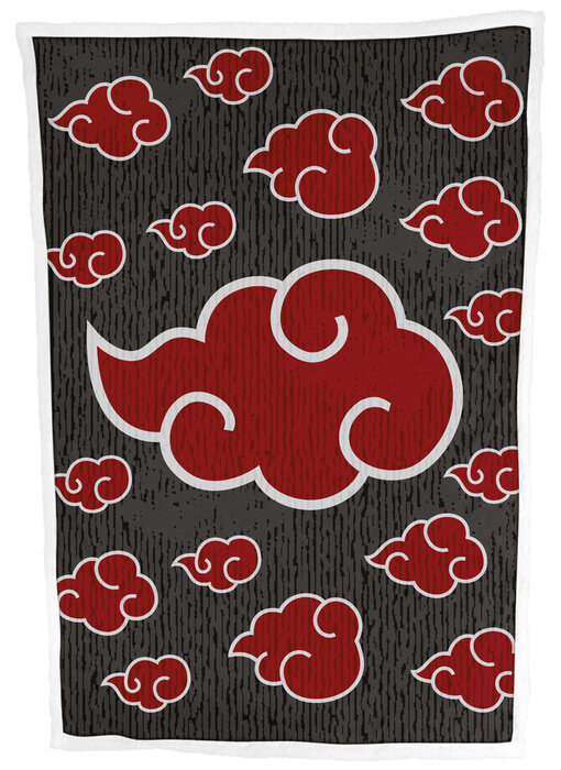 Naruto Sherpa Fleecedecke Red Cloud 100 x 150 cm Polyester