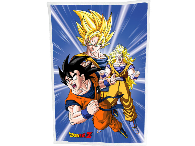 Dragon Ball Sherpa-Fleecedecke, Super Saiyajin - 100 x 150 cm - Polyester