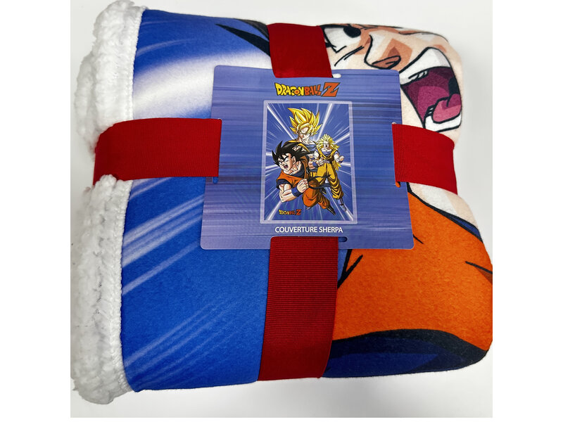 Dragon Ball Sherpa-Fleecedecke, Super Saiyajin - 100 x 150 cm - Polyester