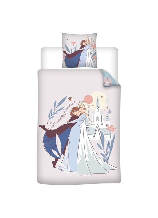 Disney Frozen Bettbezug Sisterhood 140 x 200 + 65 x 65 cm Baumwolle