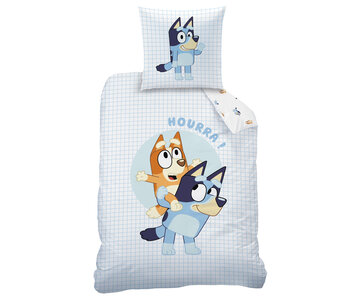 Bluey Dekbedovertrek Hoera 140 x 200 + 63 x 63 cm Katoen