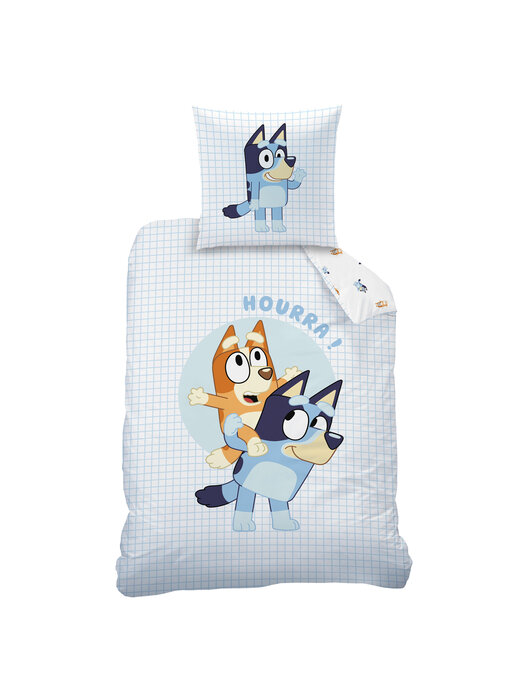 Bluey Duvet cover Hoera 140 x 200 + 63 x 63 cm Cotton