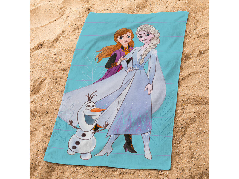 Disney Frozen Serviette de plage, Azur - 70 x 120 cm - Coton
