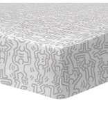 Keith Haring Drap housse Red Love - 90 x 190/200 cm - Coton