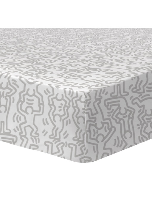 Keith Haring Fitted sheet Red Love 90 x 190 / 200 cm Cotton