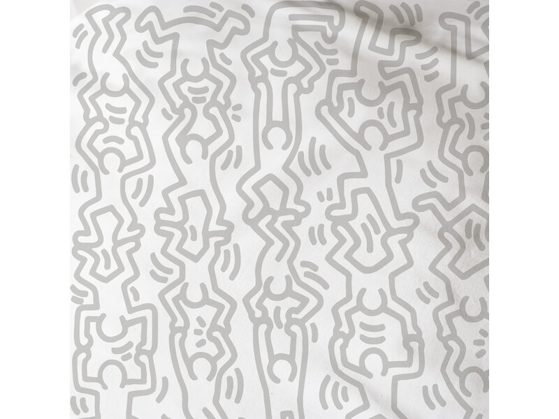 Keith Haring Drap housse Red Love - 90 x 190/200 cm - Coton